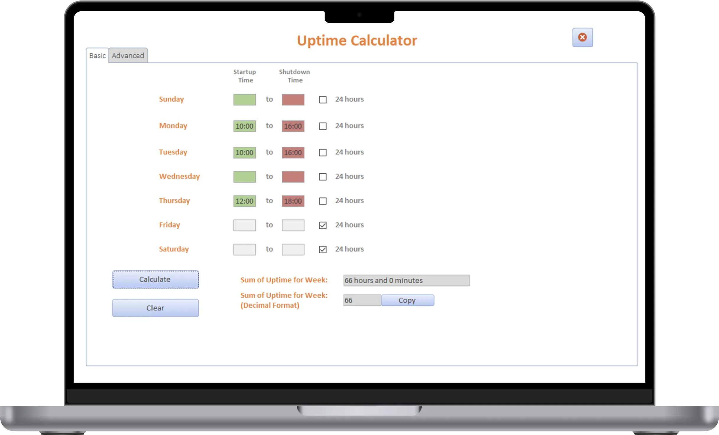 EC2 Optimizer uptime calculator
